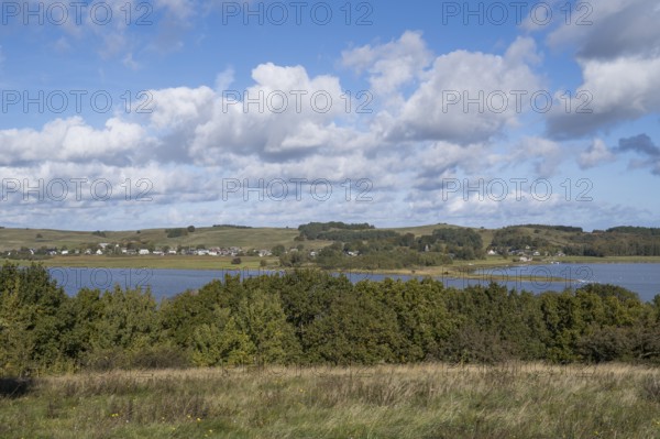 View from Klein Zicker to Gross Zicker, Mönchgut, Rügen Island, Baltic Sea, Mecklenburg-Western