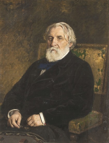 Ivan Sergeyevich Turgenev (1818 - 1883), Russian writer, portrait of Ilya Repin, historical, Russia