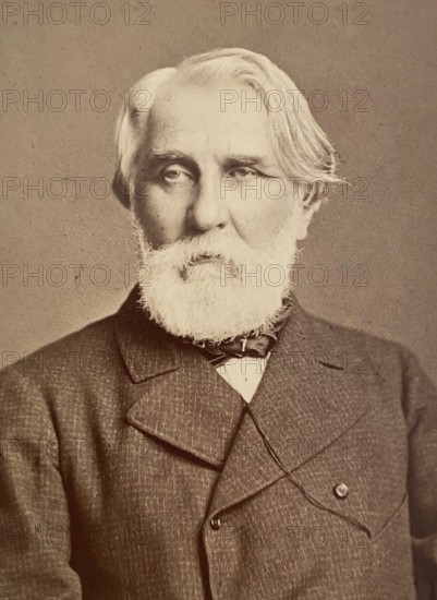 Ivan Sergeyevich Turgenev (1818 - 1883), Russian writer, portrait by Martin Deer, 1875, historical,