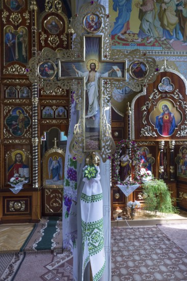 Christ Cross in the chancel of the former German Protestant Church today Greek Catholic, Lanivka,