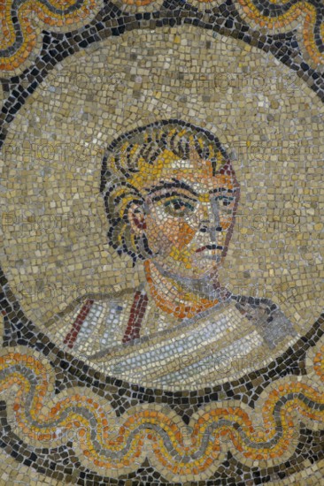 Floor mosaic, Basilica of Santa Maria Assunta of Aquileia, St. Hermagor, Aquileia near Grado,