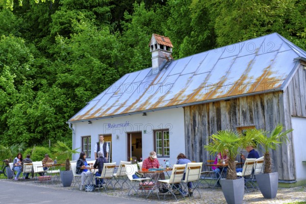 Museumscafé, Museum Salz und Moor, Klaushäusl, bei Rottau, Chiemgau, Upper Bavaria, Bavaria,
