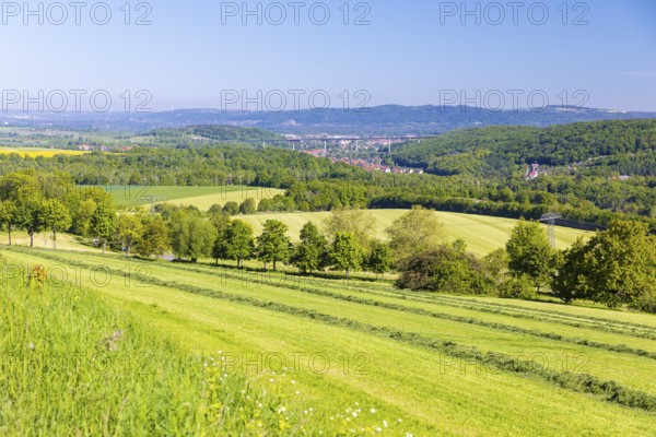 View from Cottaer Spitzberg to Pirna with Gottleubatal and the Gottleubatal Bridge under