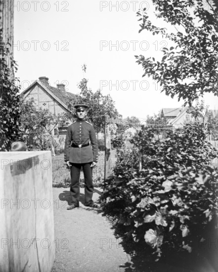 Soldier in uniform posing for the photo, ca. 1920-1930, retro, vintage, old, historic, northern