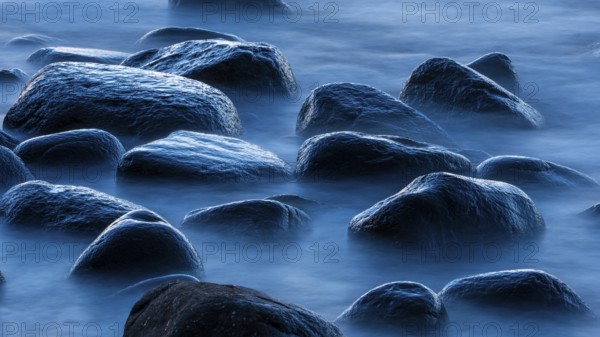Evening on the chalk coast in Jasmund National Park, Rügen, Lohme, Mecklenburg-Western Pomerania,