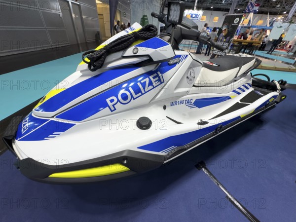 Press photo of Jetski WR190 TAC by Wasserschutzpolizei with inscription Police, during presentation