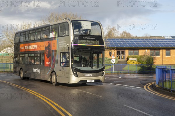 Double-decker ADL Enviro400 MMC Reading Buses bus service 21 to Lower Earley, Reading, Berkshire,