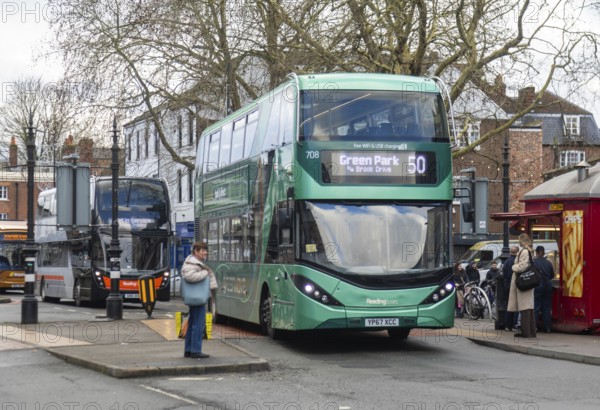 Scania Alexander Dennis Enviro400CBG double-decker bus, Reading Buses service 50 to Green Park,
