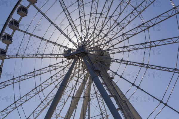 The Montreal Observation Ferris Wheel or La Grande Roue de Montreal amusement ride, Old Port of