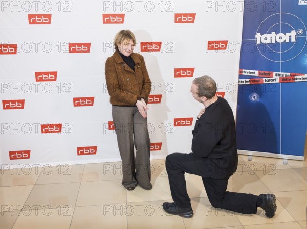Corinna Harfouch and Mark Waschke at the preview of the crime thriller Tatort: Gefahrengebiet im