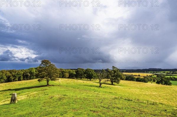 Farms over House of the Binns, Linlithgow, Scotland, UK