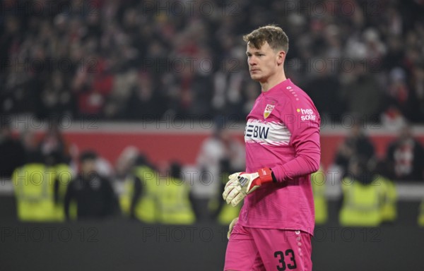 Goalkeeper Alexander Nübel VfB Stuttgart (33) MHPArena, MHP Arena Stuttgart, Baden-Württemberg,