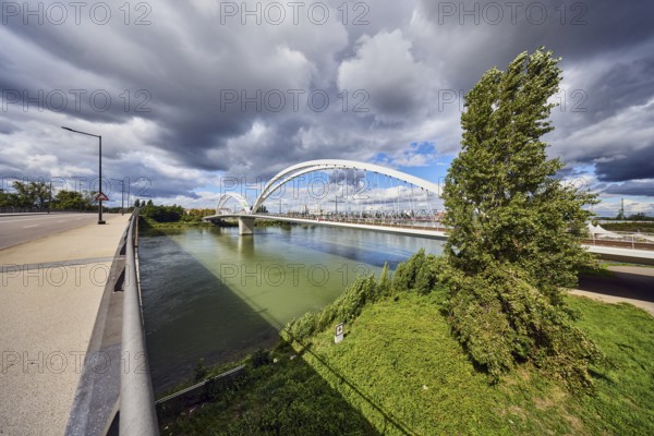 Europe bridge, car and pedestrian bridges, Beatus Rhenanus bridge, pedestrian and tram bridge,