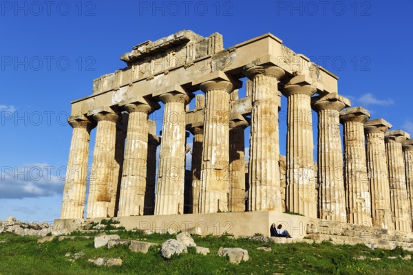 Temple E, Temple of Hera in the ancient Greek city of Selinunte, acropolis, Doric style,