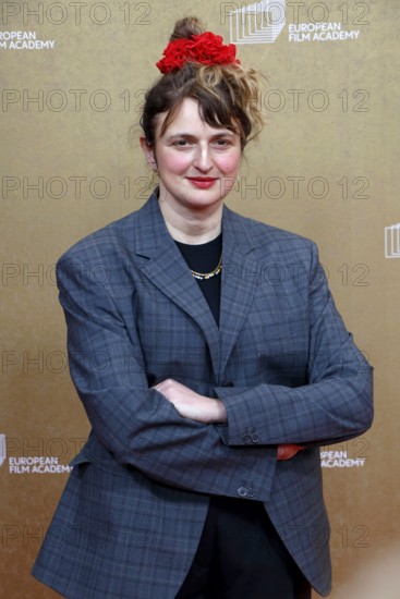 Alice Rohrwacher arriving at the European Film Awards at the House of World Cultures in Berlin on