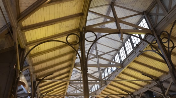 Roof structure, market hall in Eerikinkatu, designed by architect Gustaf Nyström, Turku or Swedish