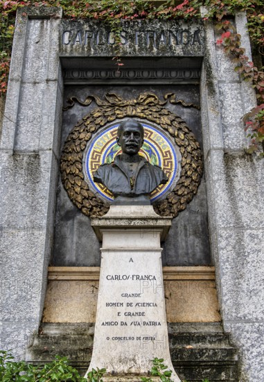 Marco Historico Carlos Franka, bust on the N249 in Sintra, Lisbon, Portugal