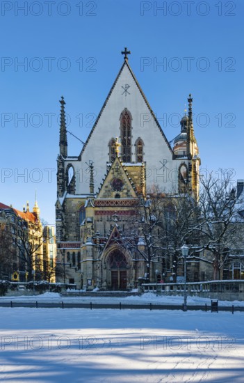Historic St. Thomas Church, place of work of Johann Sebastian Bach, Protestant Church, Thomaner, in