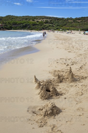 Sandstrand Plage d'Arone, Piana, Corse-du-Sud Department, West Coast, Corsica, Mediterranean Sea,