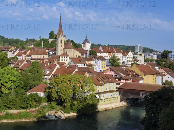 View of the old town with the parish church of the Assumption of Mary, in the back the Baden City