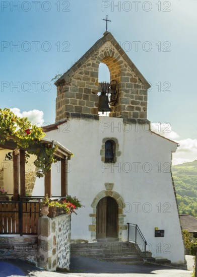 Buron village. Chapel Notre-Dame. Puy de Dome. Auvergne Rhone Alpes. France