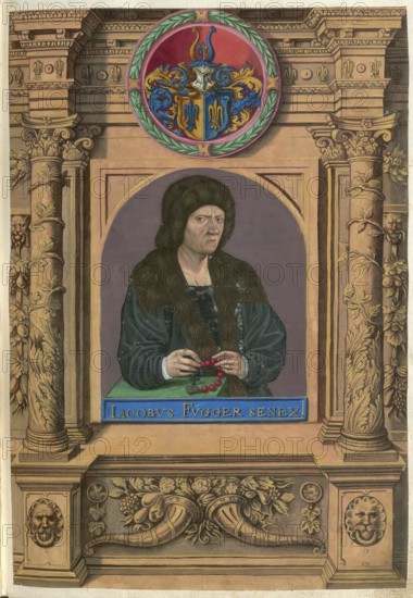 Members of the famous Augsburg Fugger family, Jakob Fugger the Rich (1459 to 1525), authentic