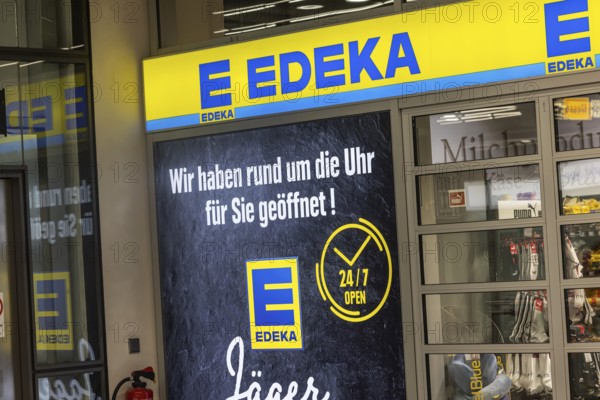 EDEKA supermarket at Stuttgart Airport. It is open around the clock, seven days a day. 24-7.