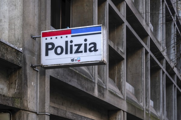 Sign Polizia, Lugano, Tessin, Switzerland