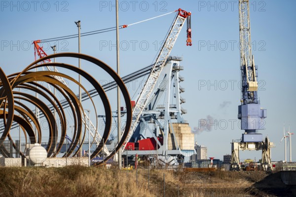 Parts for foundations for offshore wind turbines Monopiles and Single Piece Foundations, in the