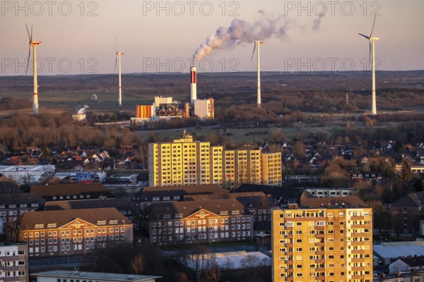 Müll-Heiz-power plant Bremerhaven, waste incineration plant that generates electricity and district