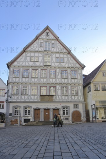 Historical half-timbered house and natural history museum and former Old Lyceum, Reutlingen,