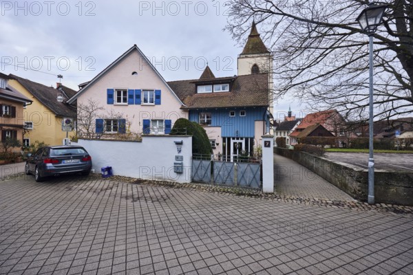 St. Martin church tower, general architecture, houses, residential buildings, multi-family house,