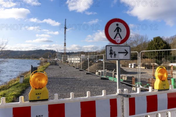 Construction site of the new regatta stand at Lake Baldeney in Essen, North Rhine-Westphalia,