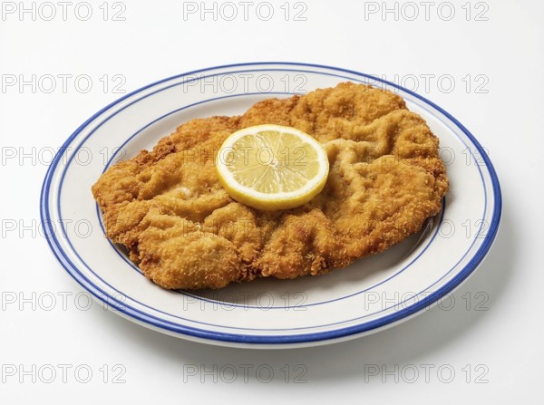 AI generated, AI generated, meat, food, nutrition, veal schnitzel, a delicious Wiener schnitzel,