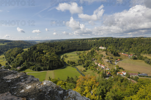 Castle ruins of Hohengundelfingen, ruins of a medieval hilltop castle, former headquarters of the