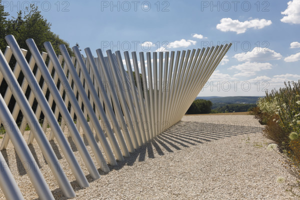 Art in public space, sculpture made of aluminum profile pipes by artist Martin Burchard, life's