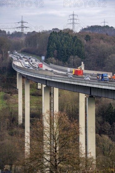 The Wiehl Valley Bridge, A4 motorway, the motorway bridge is considered extremely dilapidated,