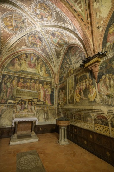 15th century frescoes in St. Catherine's Chapel, Collegiata di Santa Maria Assunta,