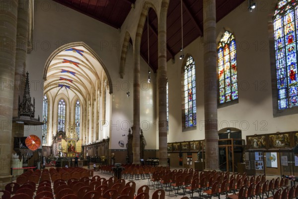 Interior view, Dominican Church, Église des Dominicains, Colmar, Haut-Rhin Department, Alsace,