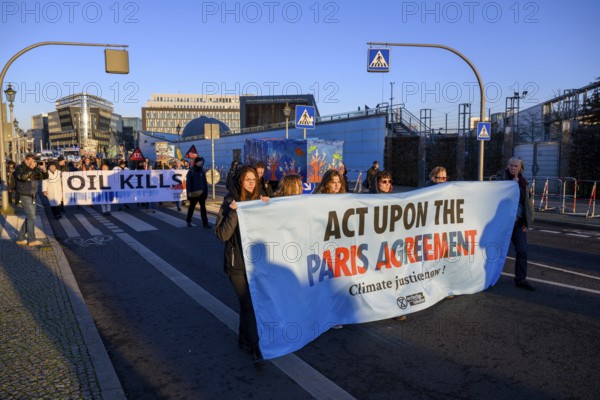 Demonstration of Extinction Rebellion to mark the 10th anniversary of the Paris Agreement and to