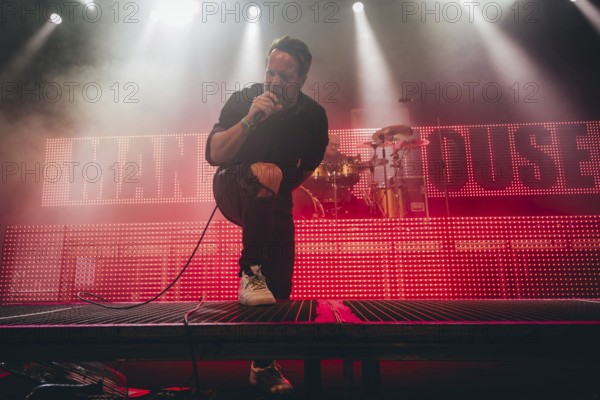 Singer Christoph von Freydorf from Emil Bulls live on X-Mas Bash Tour 2025 at Huxley's New World in