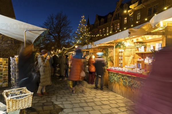 Elbhangfest Christmas market in Dresden Loschwitz in the historic village center of Loschwitz