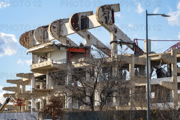 Washington, DC - Demolition of RFK Stadium. The stadium hosted baseball, football, soccer, and