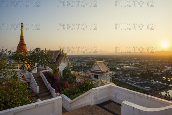 Wat Khao Chong Krachok, sunset, Prachuap Khiri Khan, Prachuap Khiri Khan Province, Central