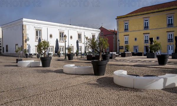 Courtyard of the Cidadele de Cascais Artists' Farm in Forte de Nossa Senhora da Luz de Cascais,