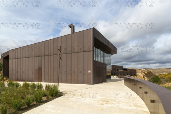 Modern architecture of new Parador de Molina de Aragón, Guadalajara province, Castile-La Mancha,