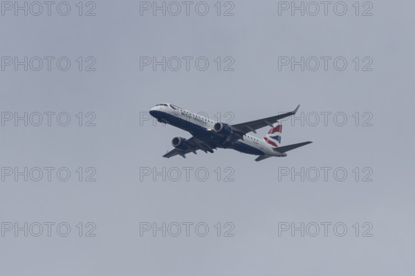 Embraer ERJ-190 jet passenger aircraft of British Airways BA CityFlyer airlines in flight on