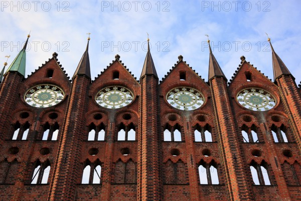 Town hall in the urban area of Altstadt, Stralsund, Hanseatic City of Stralsund, Vorpommern-Rügen