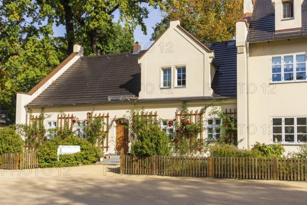 Schlossvorwerk Muskau in Muskauer Park, UNESCO World Heritage Site, Bad Muskau, Upper Lusatia,