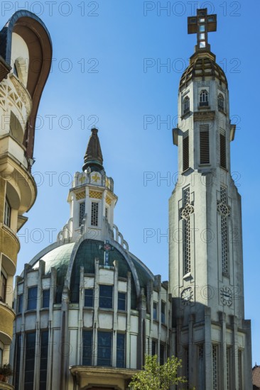 Vichy, listed as World Heritage by UNESCO. Saint-Blaise church, Allier, Auvergne-Rhone-Alpes,